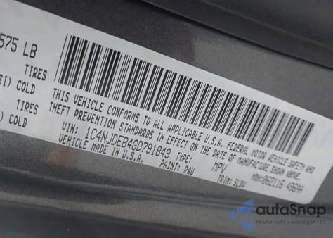 2016 Jeep Compass High Altitude Edition from USA, damaged, VIN 1C4NJDEB4GD791849